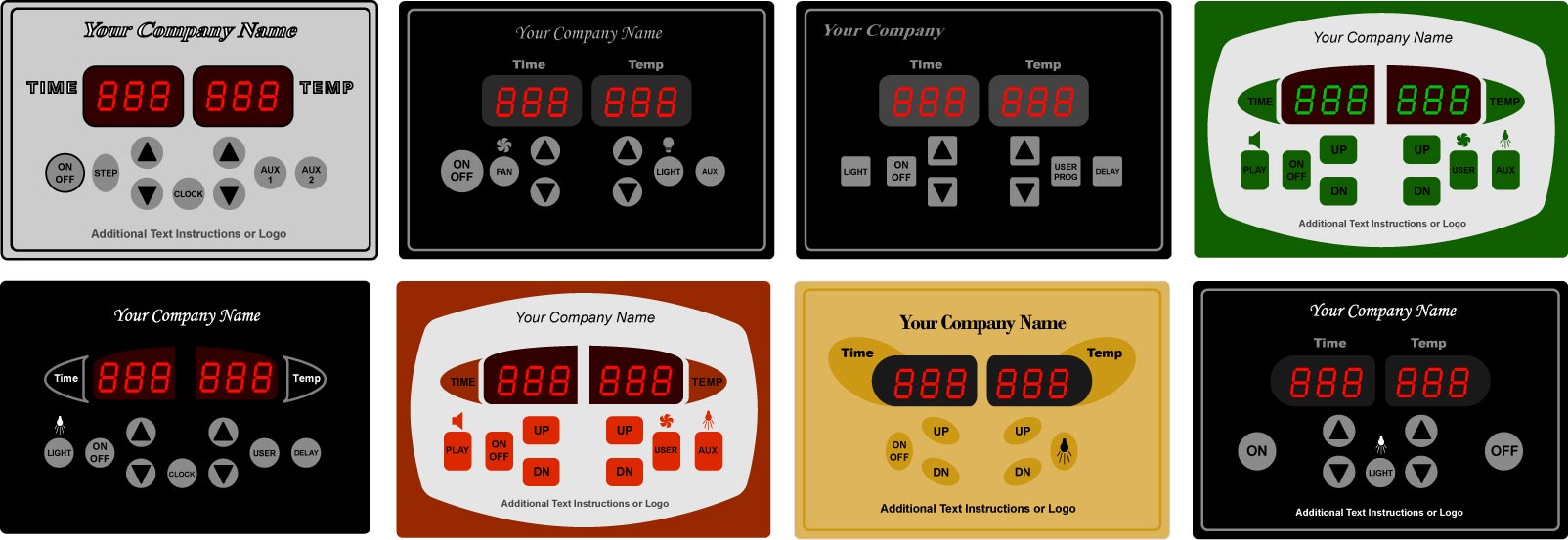 Custom Sauna Control labels